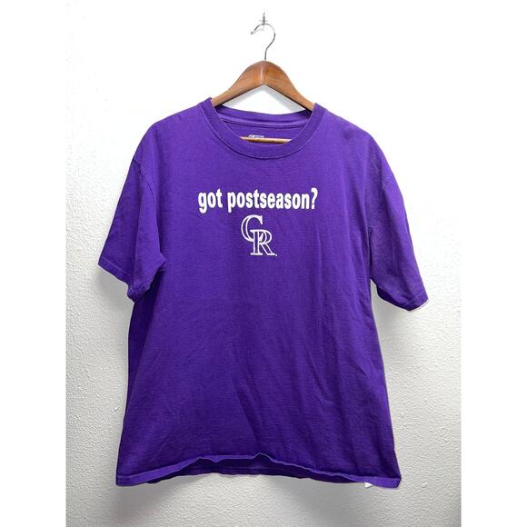 Colorado Rockies Purple Shirt Got Postseason Post Season Playoffs Baseball Tee L - Picture 1 of 8